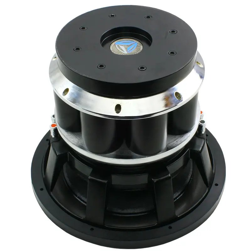 Car audio subwoofer rear view product photograph